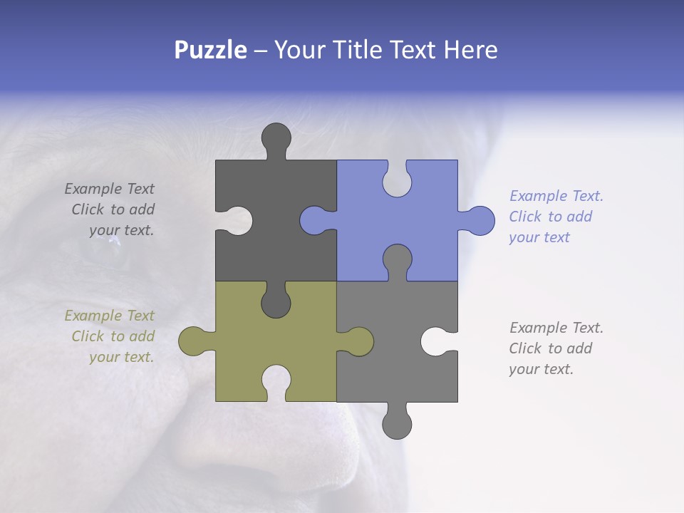 Old Lady Looking To The Sky PowerPoint Template