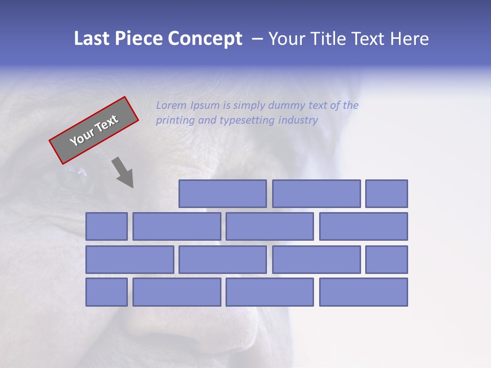 Old Lady Looking To The Sky PowerPoint Template