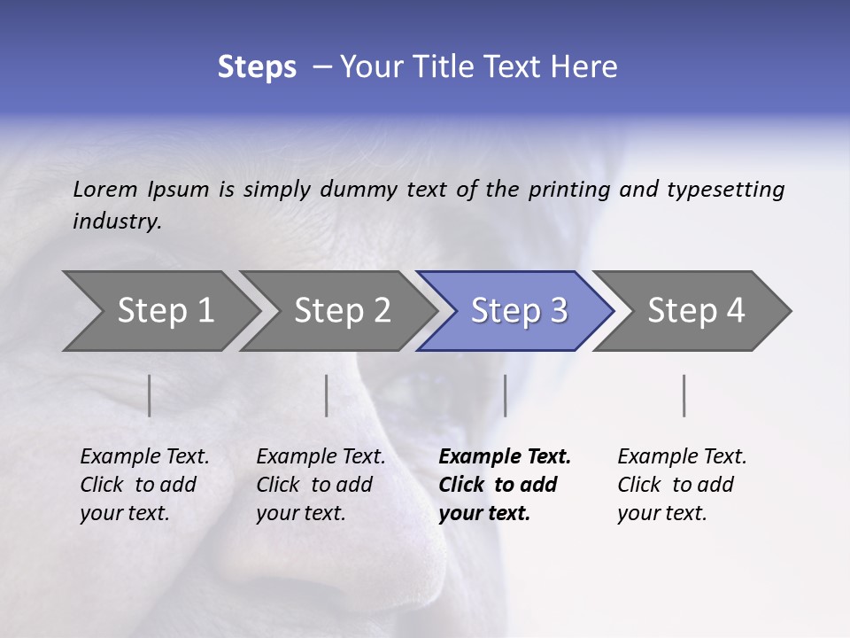 Old Lady Looking To The Sky PowerPoint Template