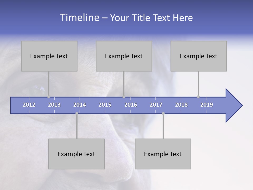 Old Lady Looking To The Sky PowerPoint Template