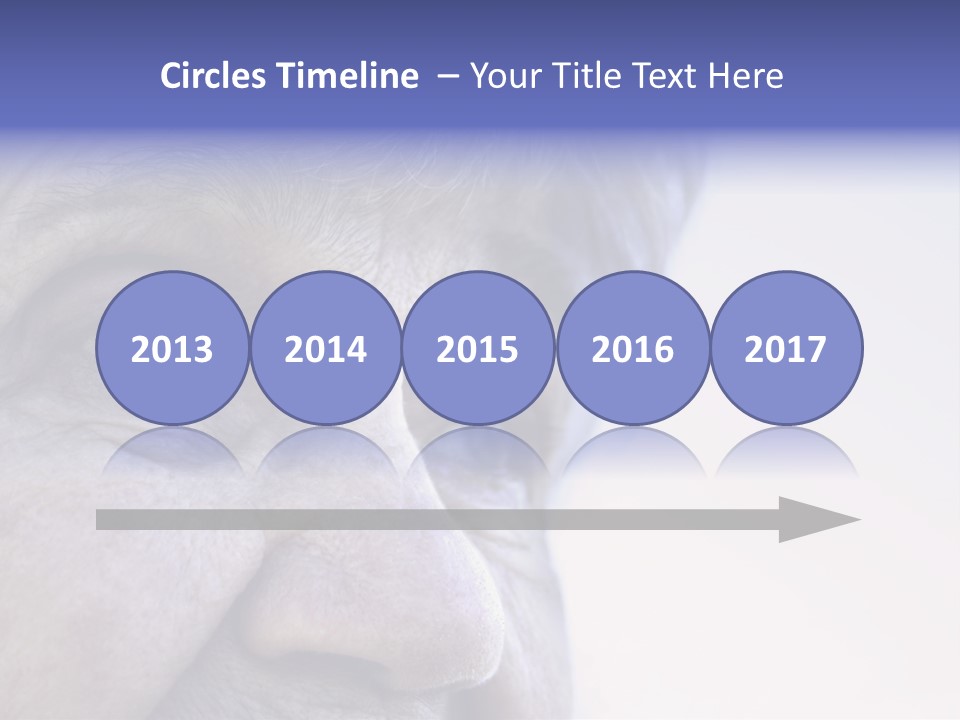 Old Lady Looking To The Sky PowerPoint Template