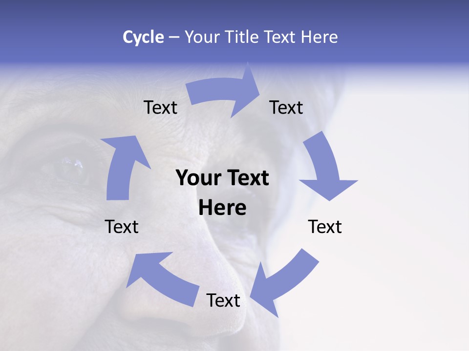 Old Lady Looking To The Sky PowerPoint Template