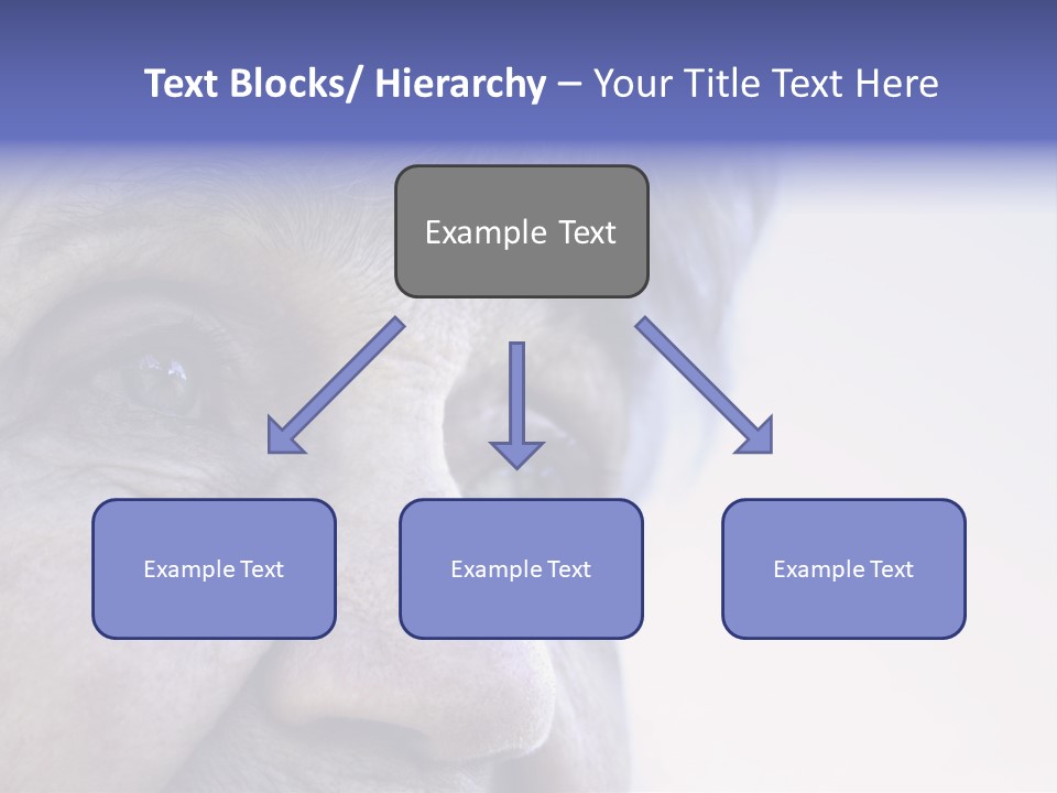 Old Lady Looking To The Sky PowerPoint Template