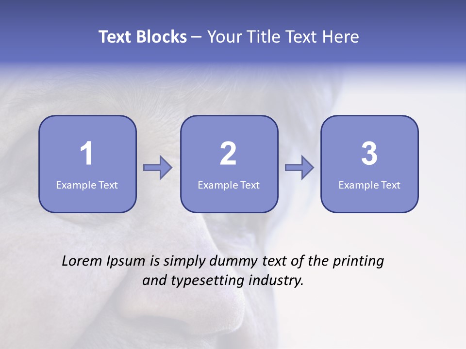 Old Lady Looking To The Sky PowerPoint Template