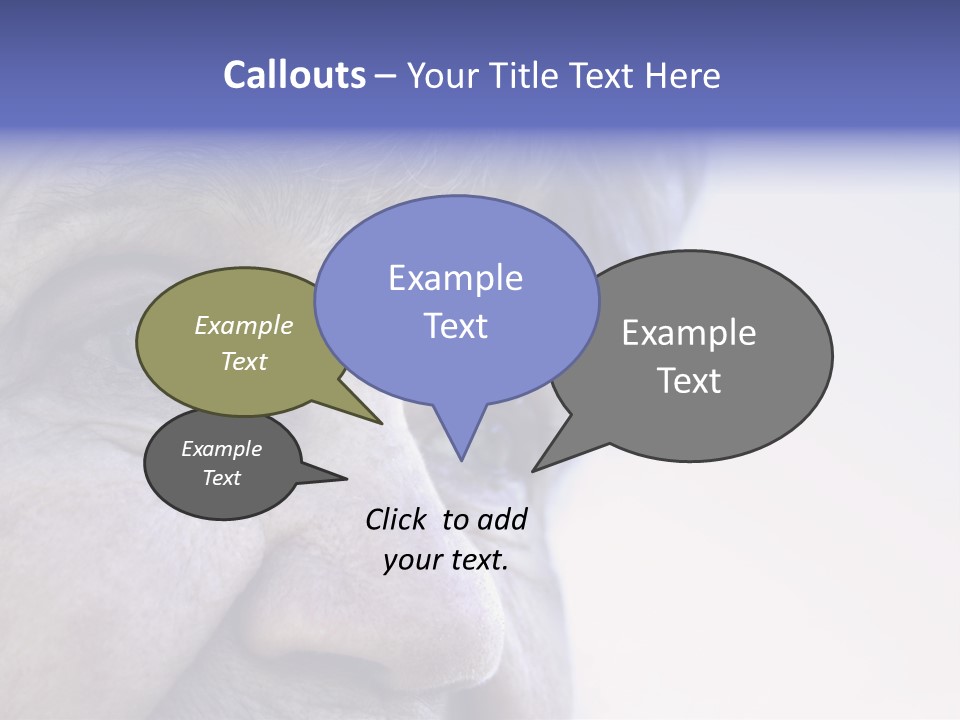 Old Lady Looking To The Sky PowerPoint Template