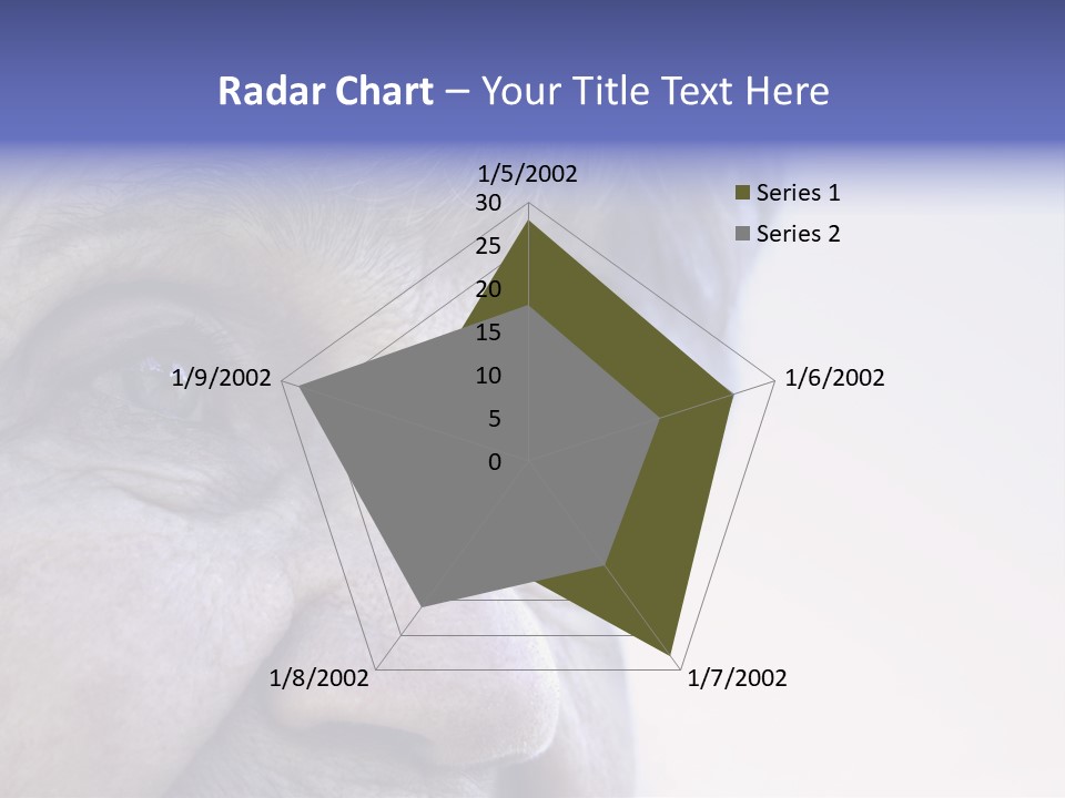 Old Lady Looking To The Sky PowerPoint Template