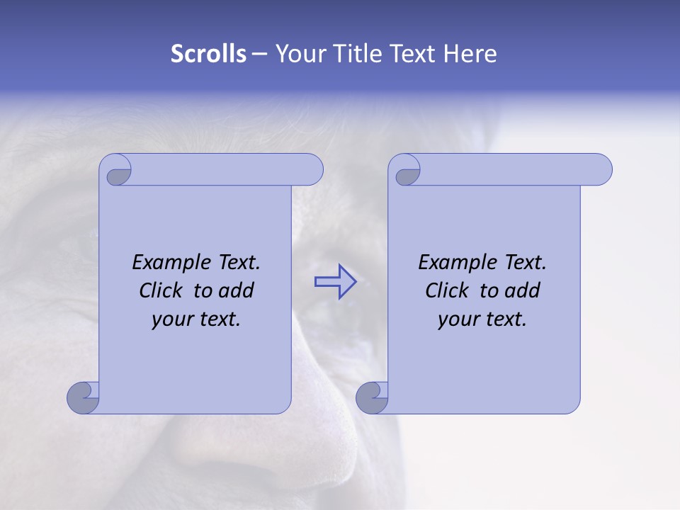 Old Lady Looking To The Sky PowerPoint Template