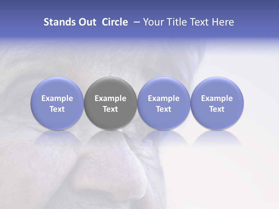 Old Lady Looking To The Sky PowerPoint Template