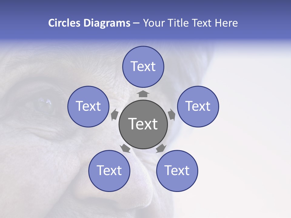 Old Lady Looking To The Sky PowerPoint Template