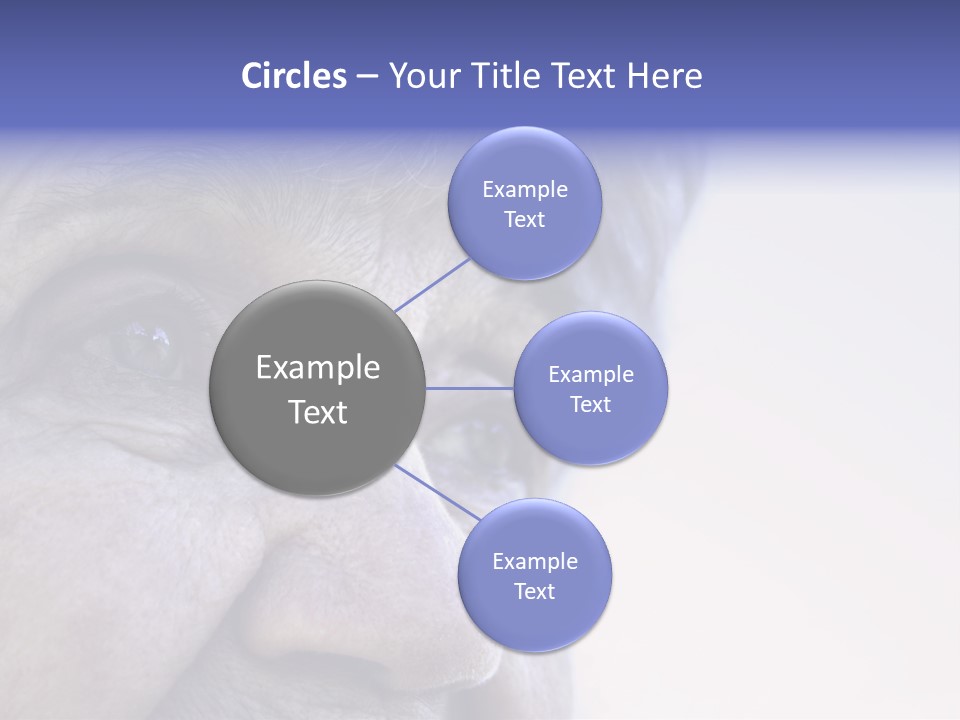 Old Lady Looking To The Sky PowerPoint Template