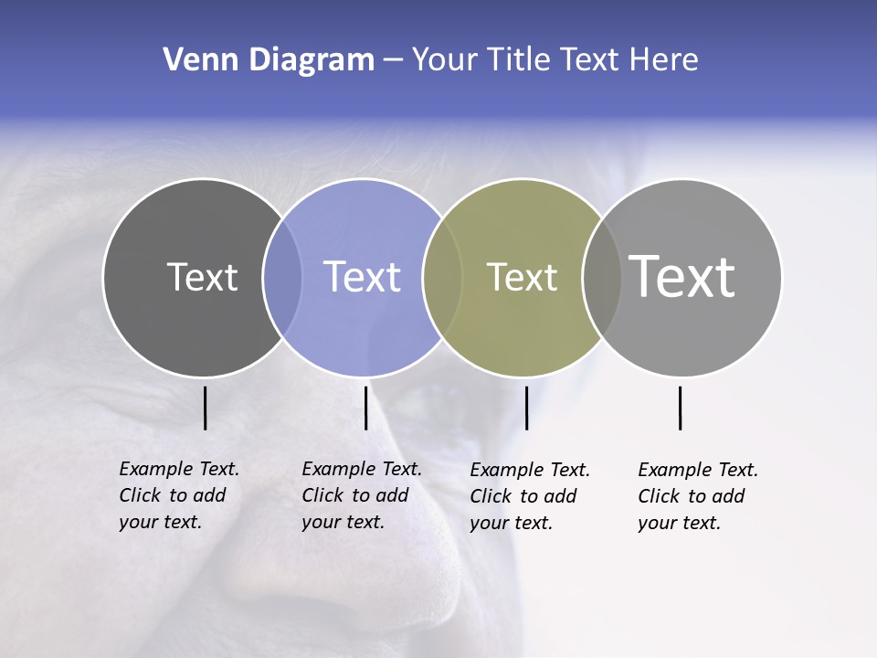 Old Lady Looking To The Sky PowerPoint Template