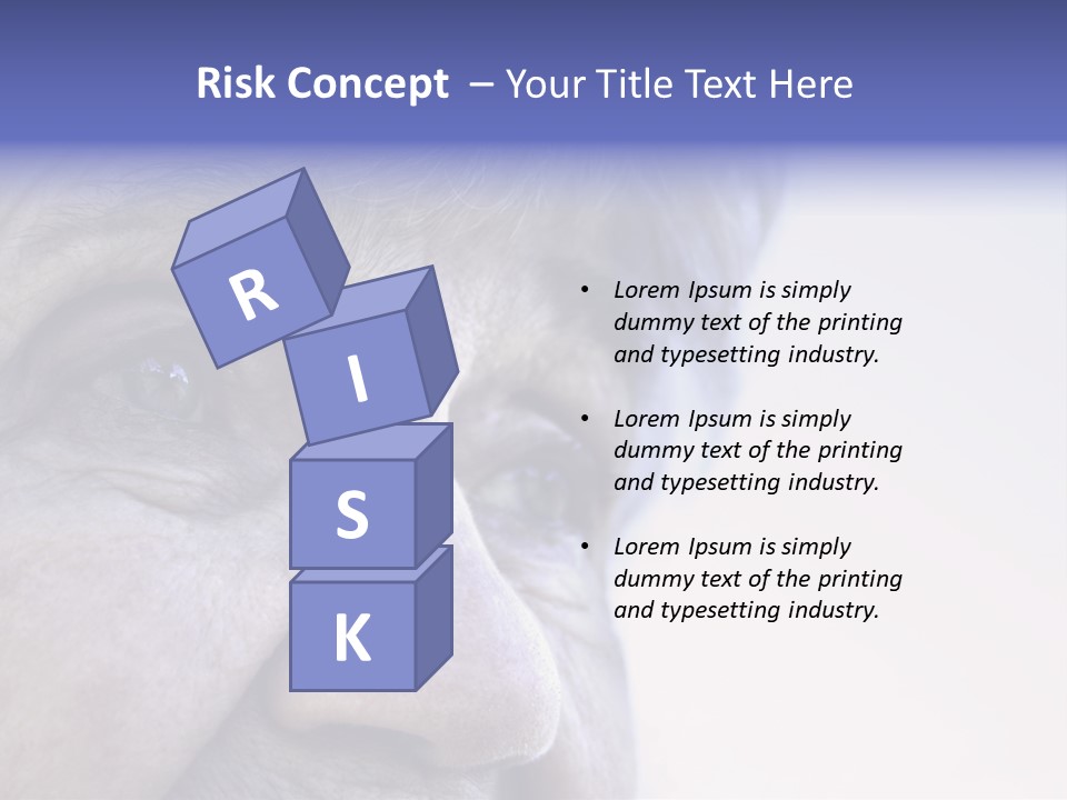 Old Lady Looking To The Sky PowerPoint Template