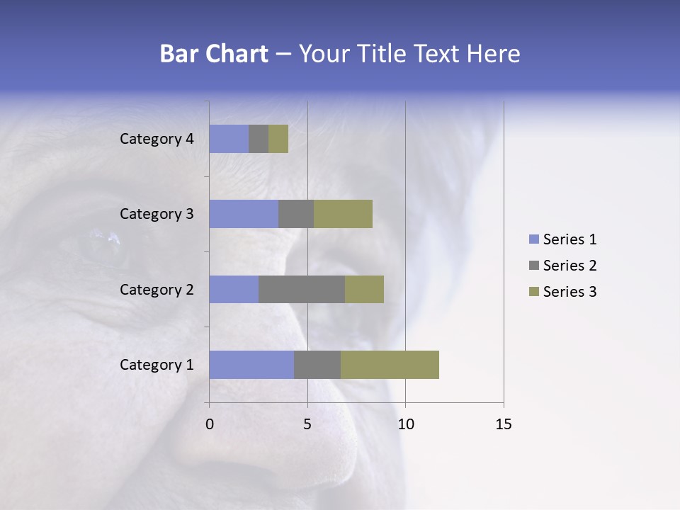 Old Lady Looking To The Sky PowerPoint Template