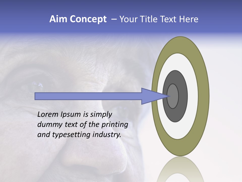 Old Lady Looking To The Sky PowerPoint Template