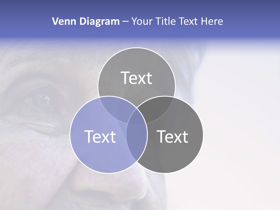 Old Lady Looking To The Sky PowerPoint Template