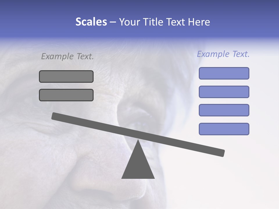 Old Lady Looking To The Sky PowerPoint Template