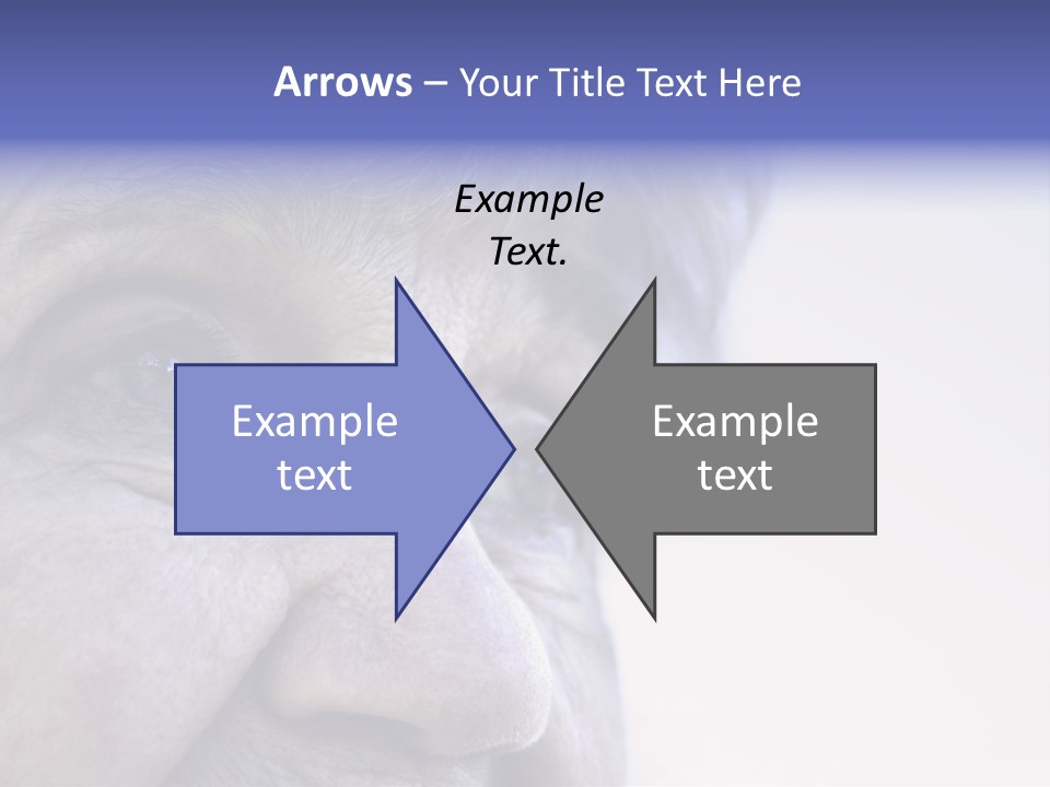 Old Lady Looking To The Sky PowerPoint Template