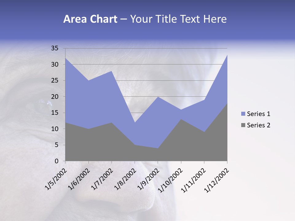 Old Lady Looking To The Sky PowerPoint Template