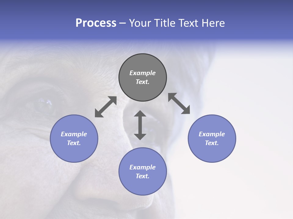 Old Lady Looking To The Sky PowerPoint Template