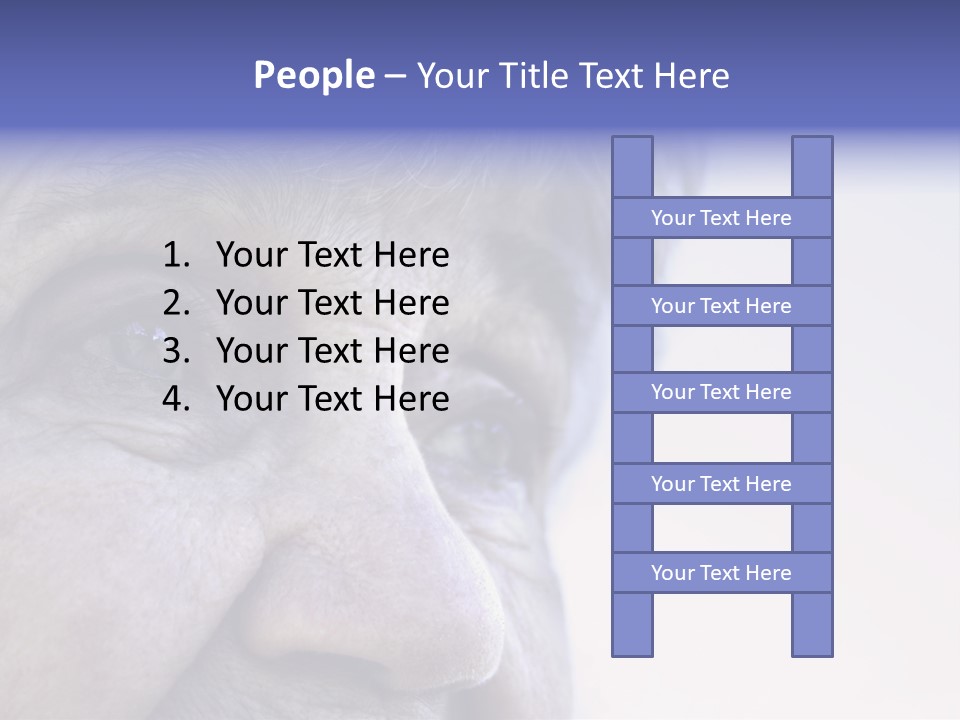 Old Lady Looking To The Sky PowerPoint Template