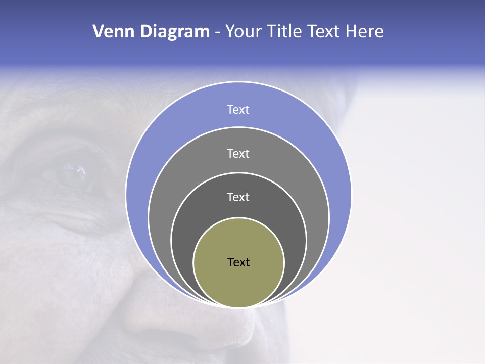 Old Lady Looking To The Sky PowerPoint Template