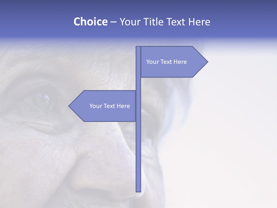 Old Lady Looking To The Sky PowerPoint Template