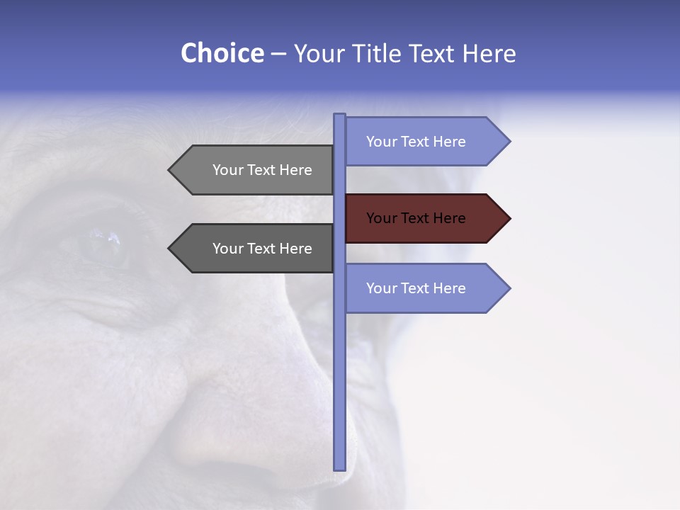 Old Lady Looking To The Sky PowerPoint Template