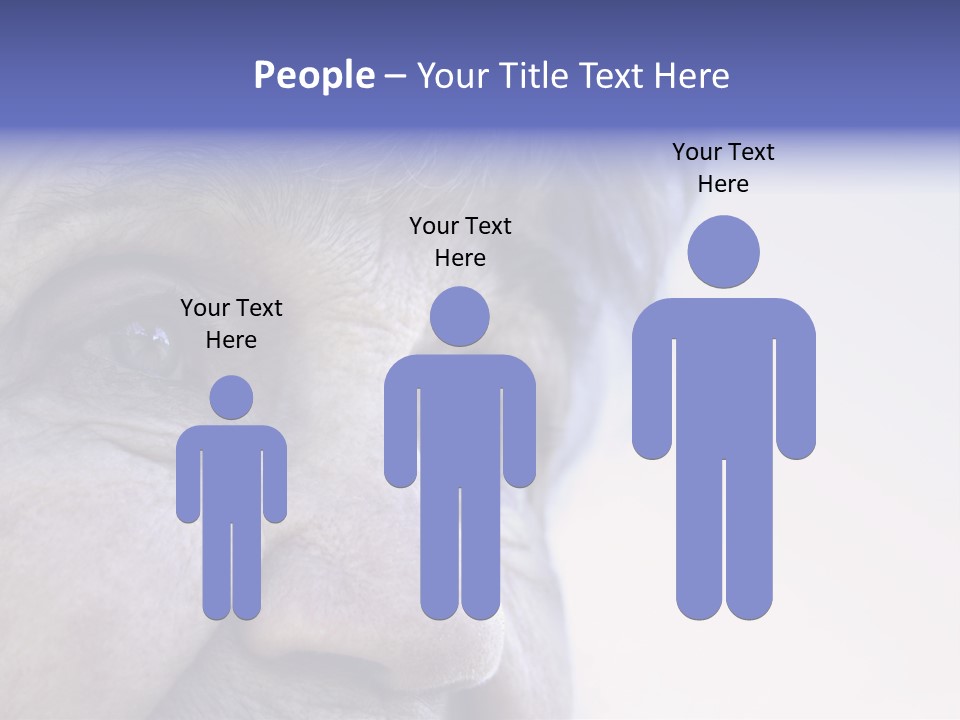 Old Lady Looking To The Sky PowerPoint Template