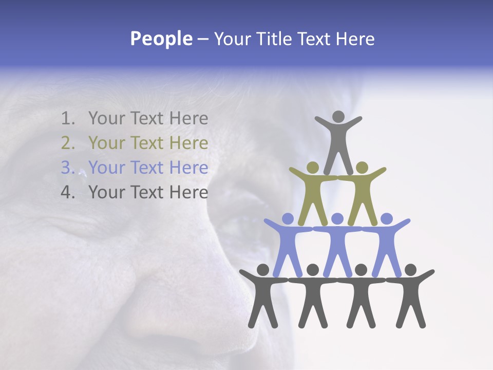 Old Lady Looking To The Sky PowerPoint Template