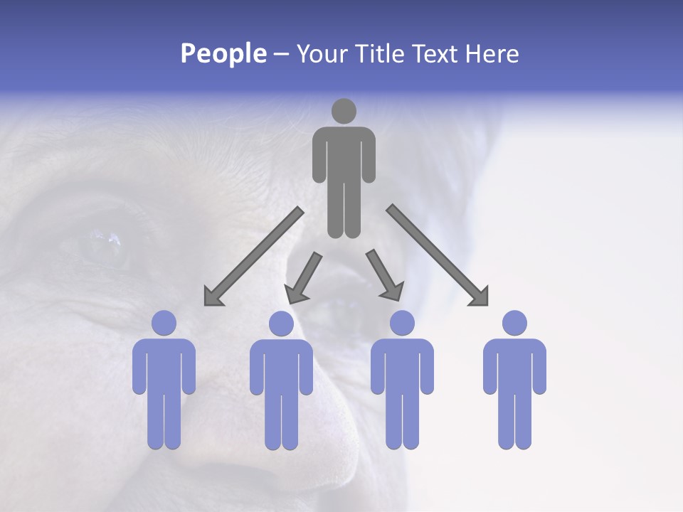 Old Lady Looking To The Sky PowerPoint Template