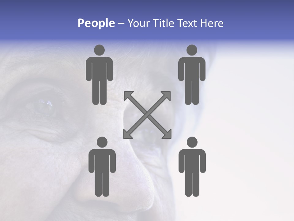 Old Lady Looking To The Sky PowerPoint Template