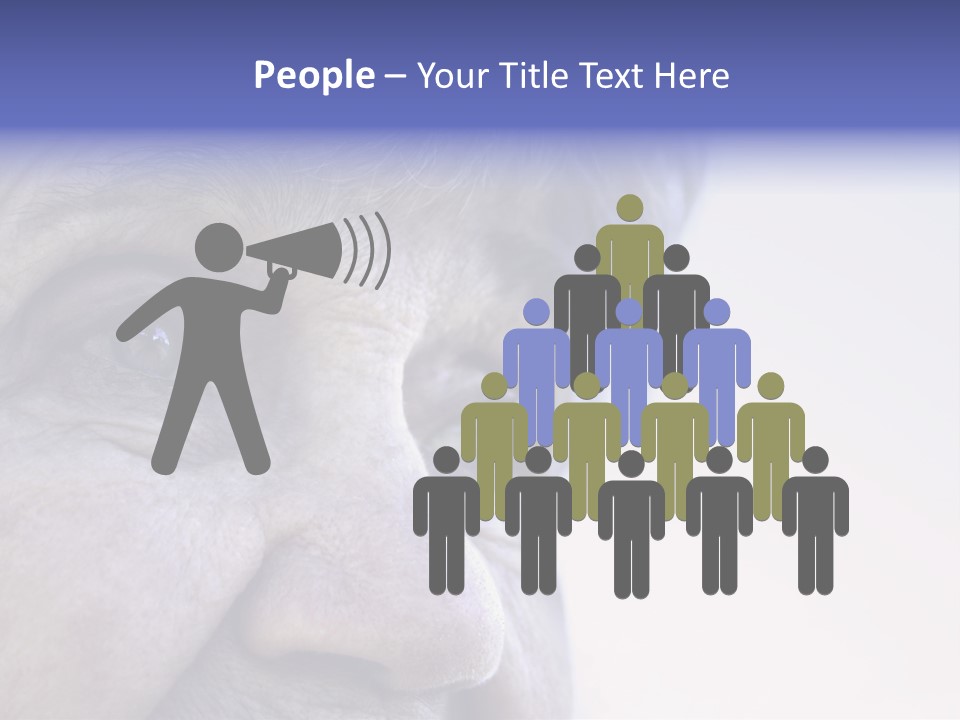 Old Lady Looking To The Sky PowerPoint Template