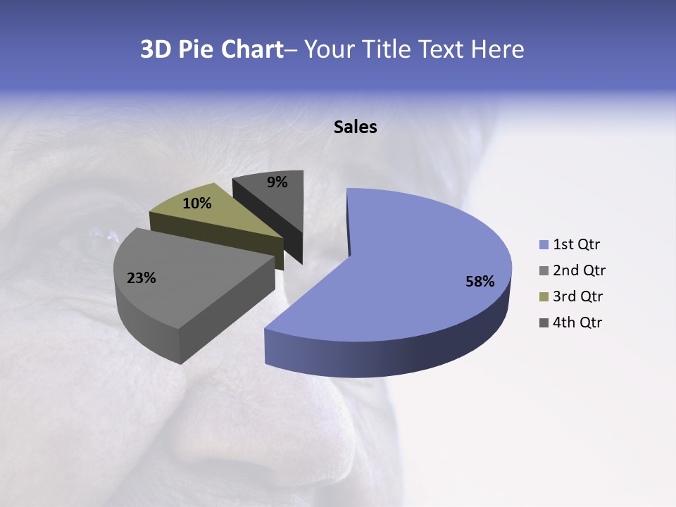 Old Lady Looking To The Sky PowerPoint Template