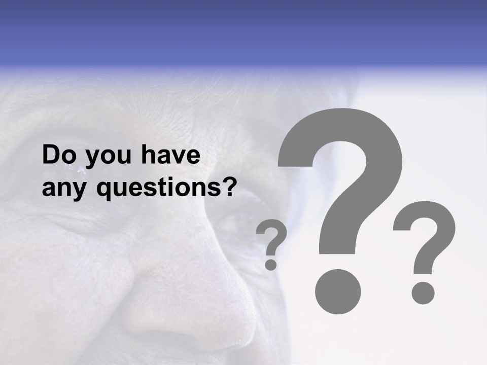 Old Lady Looking To The Sky PowerPoint Template