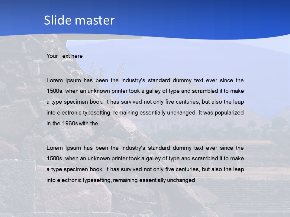 Temple Of Quetzalcoatl In The Citadel Of Teotihuacan, Mexico PowerPoint Template