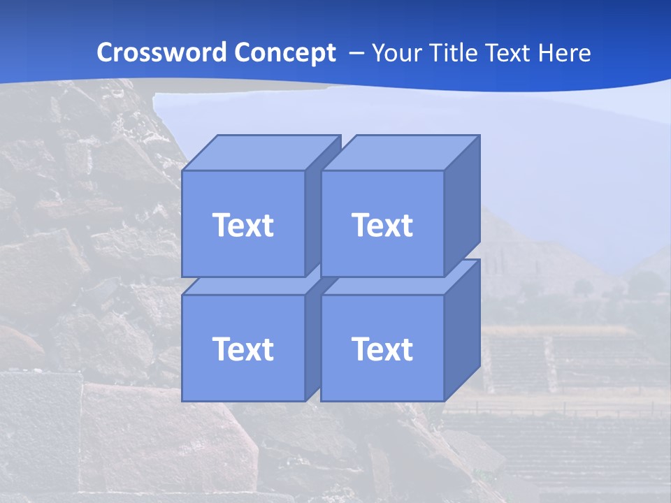 Temple Of Quetzalcoatl In The Citadel Of Teotihuacan, Mexico PowerPoint Template