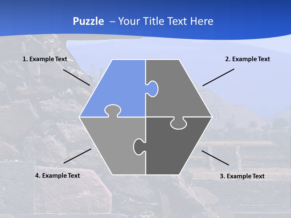 Temple Of Quetzalcoatl In The Citadel Of Teotihuacan, Mexico PowerPoint Template