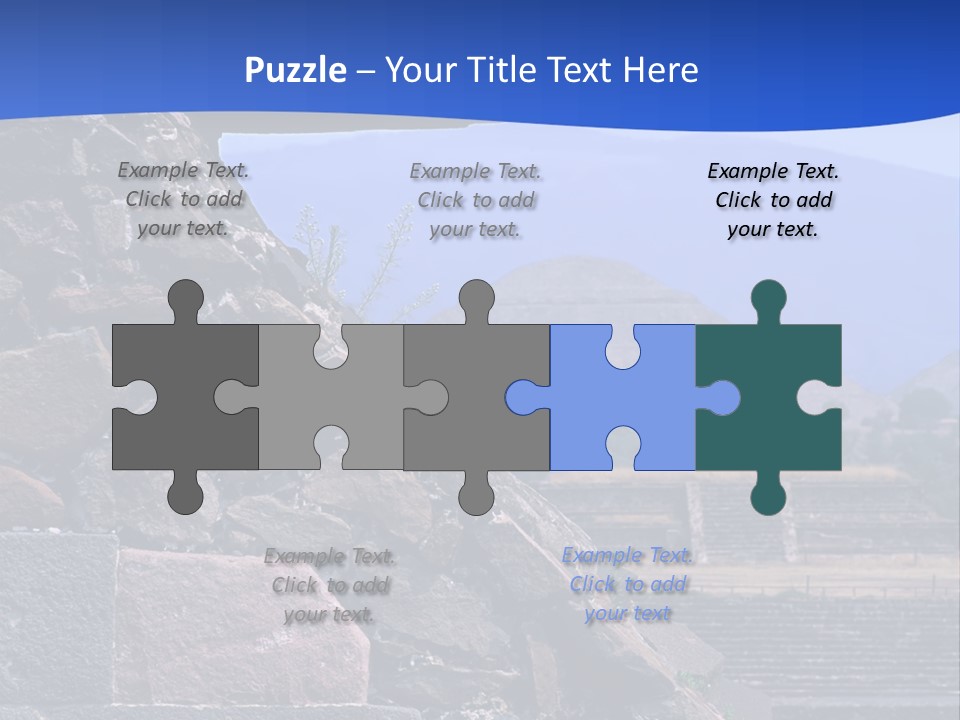 Temple Of Quetzalcoatl In The Citadel Of Teotihuacan, Mexico PowerPoint Template