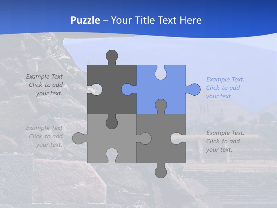 Temple Of Quetzalcoatl In The Citadel Of Teotihuacan, Mexico PowerPoint Template