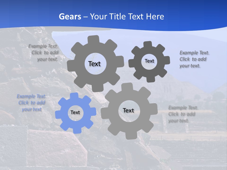 Temple Of Quetzalcoatl In The Citadel Of Teotihuacan, Mexico PowerPoint Template