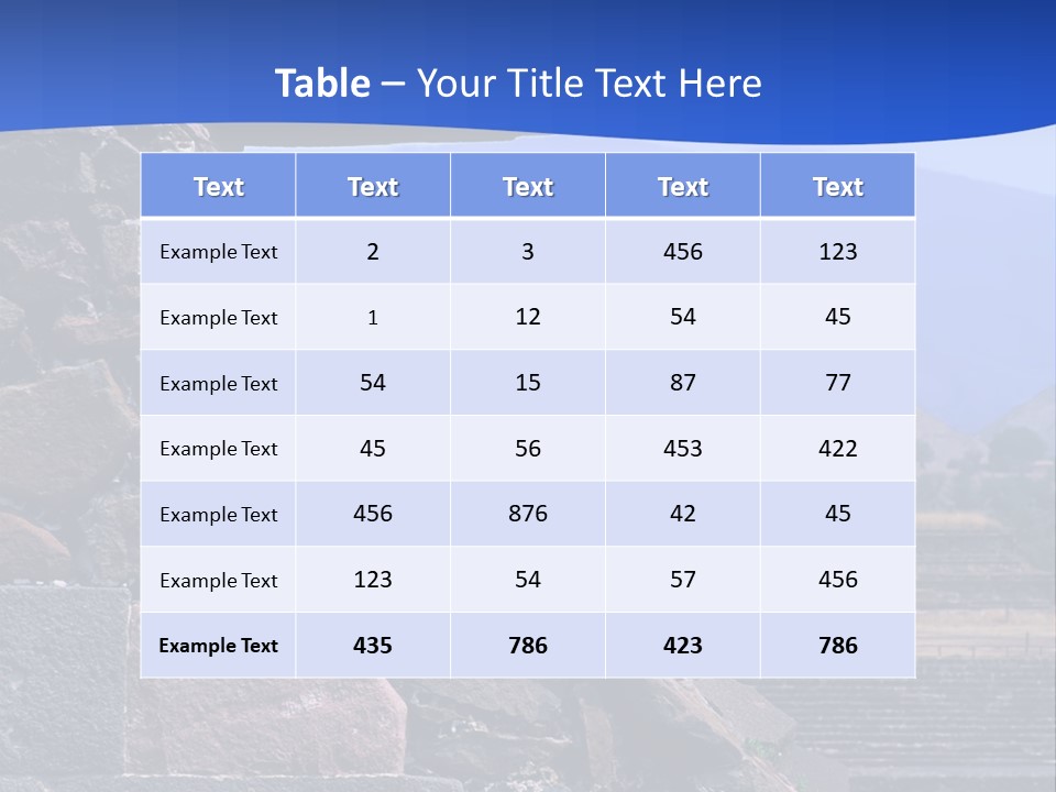 Temple Of Quetzalcoatl In The Citadel Of Teotihuacan, Mexico PowerPoint Template