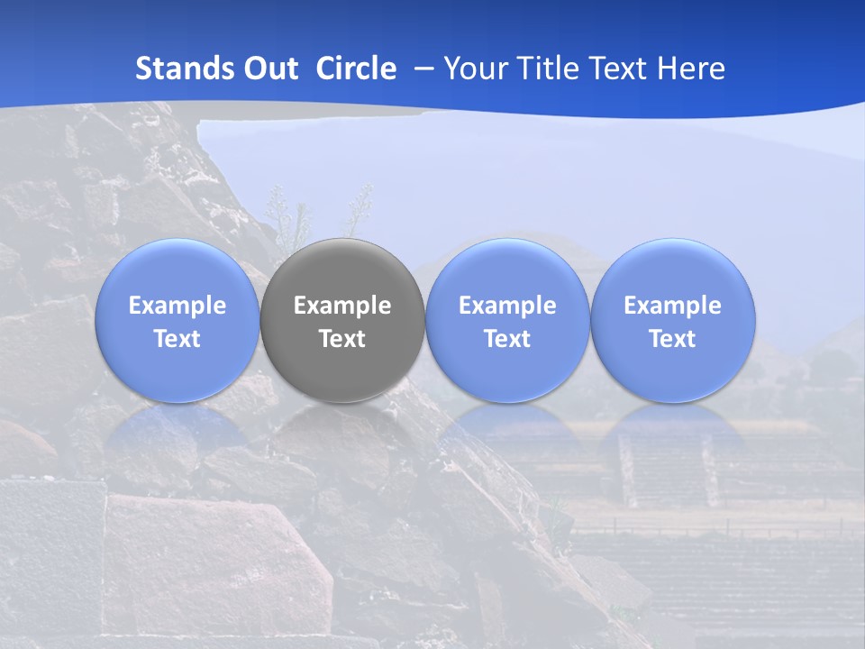 Temple Of Quetzalcoatl In The Citadel Of Teotihuacan, Mexico PowerPoint Template