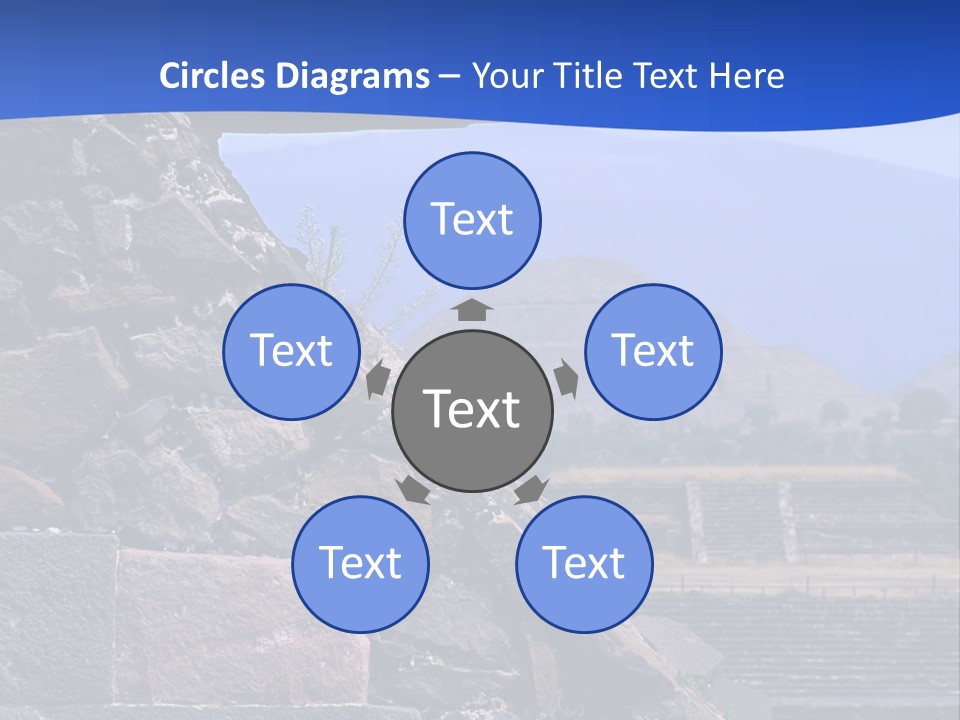 Temple Of Quetzalcoatl In The Citadel Of Teotihuacan, Mexico PowerPoint Template