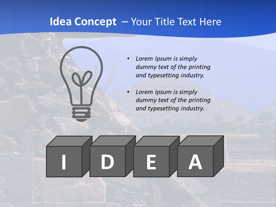 Temple Of Quetzalcoatl In The Citadel Of Teotihuacan, Mexico PowerPoint Template