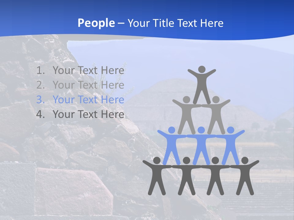 Temple Of Quetzalcoatl In The Citadel Of Teotihuacan, Mexico PowerPoint Template