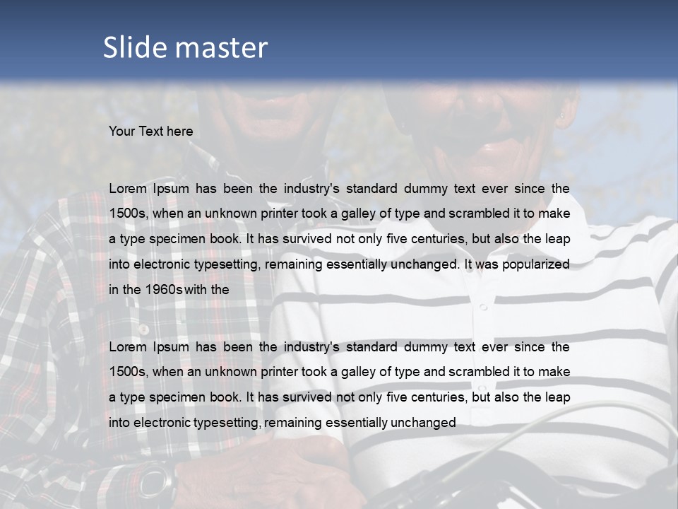 A Couple Of People That Are Standing Next To Each Other PowerPoint Template