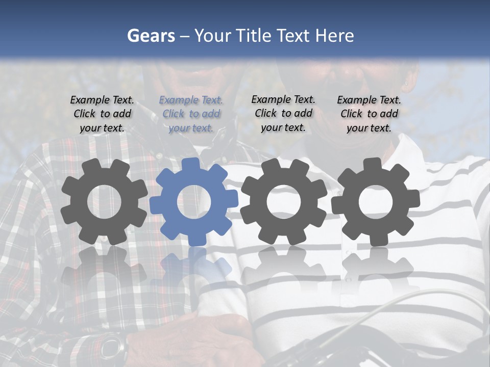 A Couple Of People That Are Standing Next To Each Other PowerPoint Template