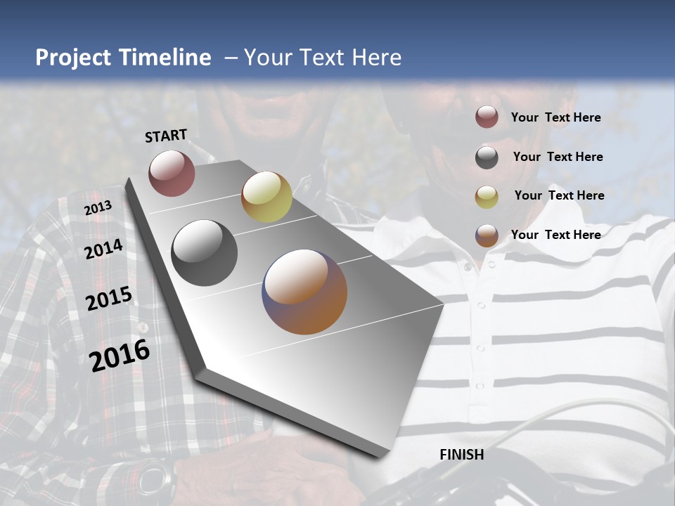 A Couple Of People That Are Standing Next To Each Other PowerPoint Template