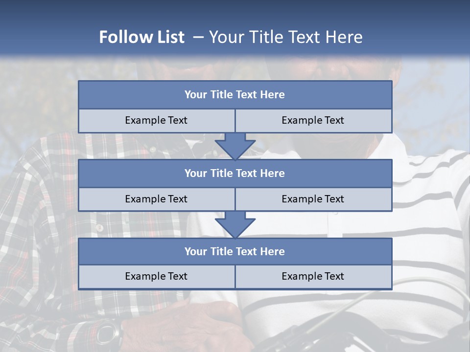 A Couple Of People That Are Standing Next To Each Other PowerPoint Template