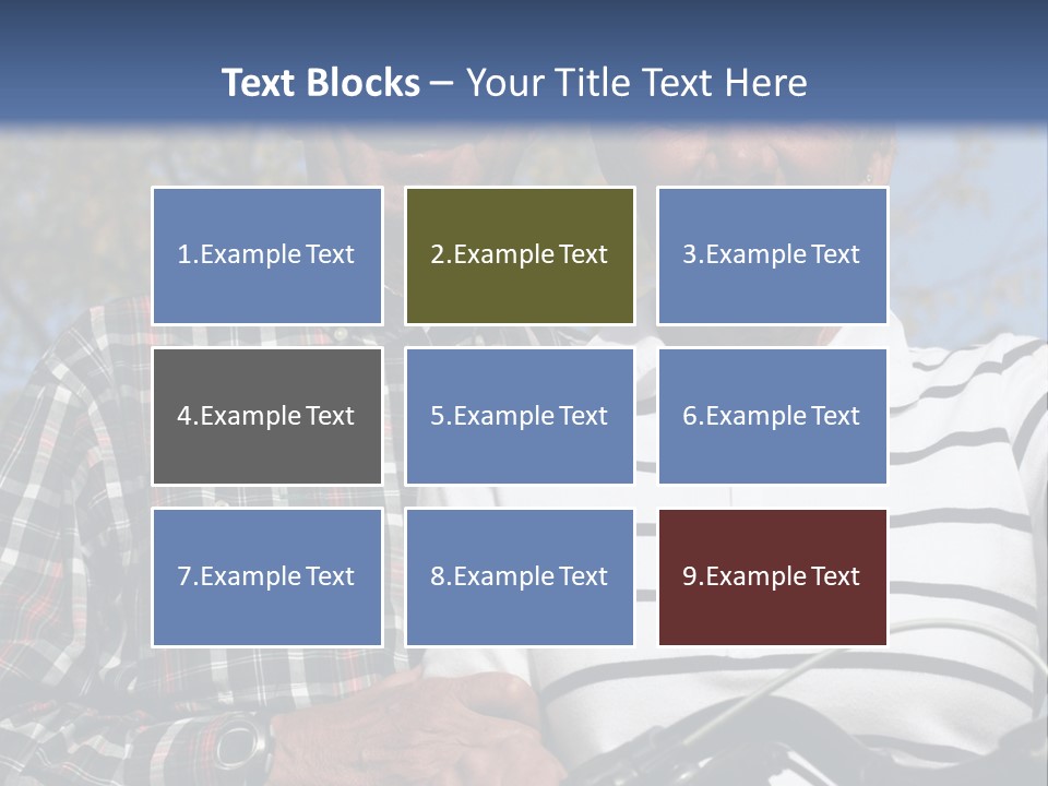 A Couple Of People That Are Standing Next To Each Other PowerPoint Template